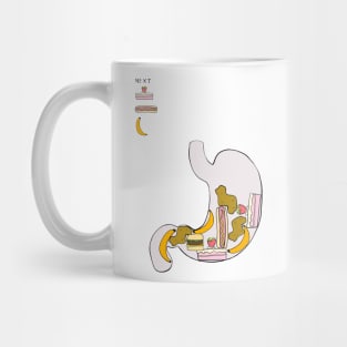 Food tetris - colourful stomach design Mug